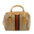 Gucci GG Canvas Coated Sherry Line Mini Boston Bag Brown #3193 by Bolt Boutique