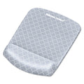 Fellowes PlushTouch Mouse Pad with Wrist Rest, 7.25 x 9.37, Lattice Design