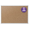 Mead Cork Bulletin Board, 24 x 18, Silver Aluminum Frame