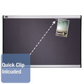 Quartet Prestige Bulletin Board, Diamond Mesh Fabric, 36 x 24, Gray/Aluminum Frame
