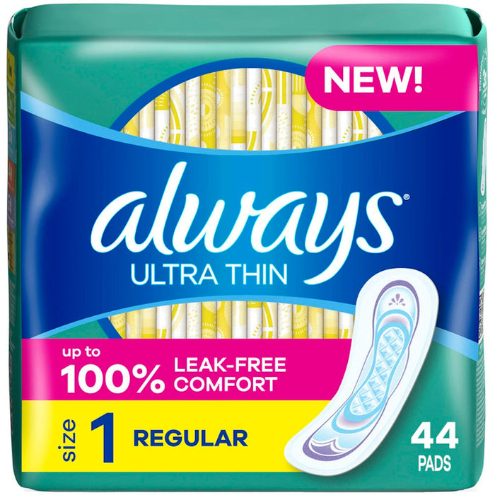 Always Pads, Ultra Thin, Without Wings, Regular, Size 1 by Pasteur Pharmacy
