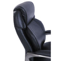SertaPedic Cosset High-Back Executive Chair, Supports Up to 275 lb, 18.75" to 21.75" Seat Height, Black Seat/Back, Slate Base