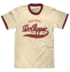 Retro Drink Dr. Pepper Ringer T-Shirt - Beige and Maroon