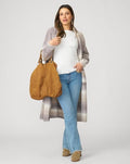 Cable and Gauge White Short Elbow Sleeve Crewneck Sweater, Size Medium by Vanessa Jane