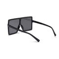Square Sunglasses for Women Trendy Flat Top Fashion Shades (Black, 1 p