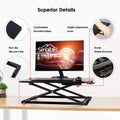 32" Height Adjustable Stand Up Desk Converter Gas Spring Desk Riser Converter Sit to Stand by DailySale