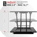 32" Height Adjustable Stand Up Desk Converter Gas Spring Desk Riser Converter Sit to Stand by DailySale