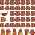 32-Piece: Clear Chair Leg Floor Protectors by DailySale