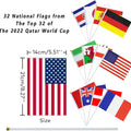 32-Pieces: World Cup 2022 Participating National Teams Flags by DailySale