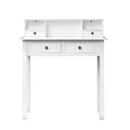 32" Wooden Secretary Desk Bedroom Small Dresser with 4 Storage Drawers by DailySale