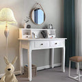 32" Wooden Secretary Desk Bedroom Small Dresser with 4 Storage Drawers by DailySale