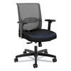 HON Convergence Mid-Back Task Chair, Synchro-Tilt and Seat Glide, Supports Up to 275 lb, Navy Seat, Black Back/Base