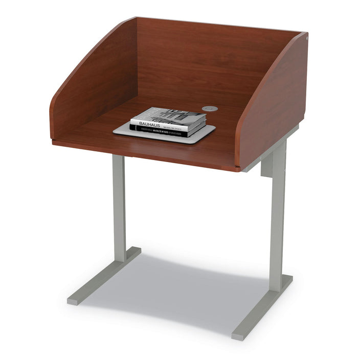 Linea Italia Study Carrell Starter Unit, 2-Leg, 31.25 x 23.5 x 45.25, Cherry