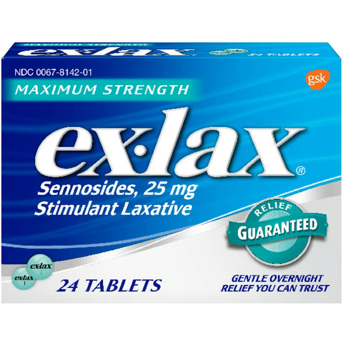 Ex-Lax Maximum Strength Stimulant Laxative Constipation Relief Pills For Occasional Constipation, Gentle Laxatives by Pasteur Pharmacy