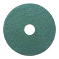 Boardwalk Heavy-Duty Scrubbing Floor Pads, 13" Diameter, Green, 5/Carton