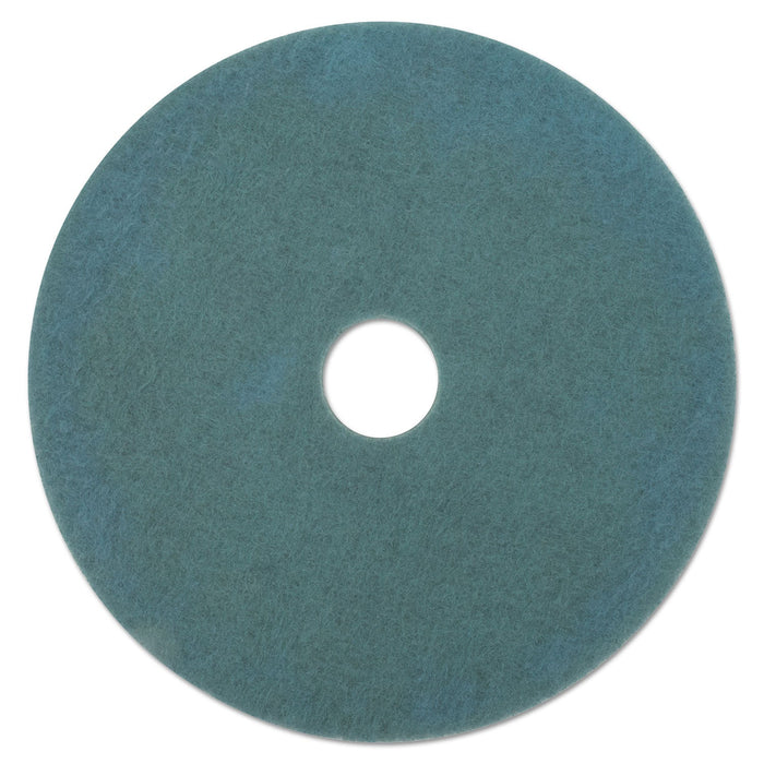 Boardwalk Burnishing Floor Pads, 19" Diameter, Aqua, 5/Carton