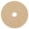 Boardwalk Natural Hog Hair Burnishing Floor Pads, 19" Diameter, Tan, 5/Carton