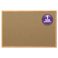 Mead Cork Bulletin Board, 48 x 36, Oak Frame