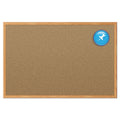 Mead Cork Bulletin Board, 48 x 36, Oak Frame