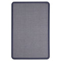 Quartet Contour Fabric Bulletin Board, 48 x 36, Light Blue, Plastic Navy Blue Frame