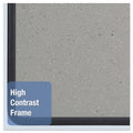 Quartet Contour Granite Gray Tack Board, 48 x 36, Black Frame
