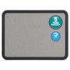 Quartet Contour Granite Gray Tack Board, 36 x 24, Black Frame