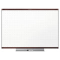 Quartet Prestige 2 Total Erase Whiteboard, 72 x 48, Mahogany Color Frame