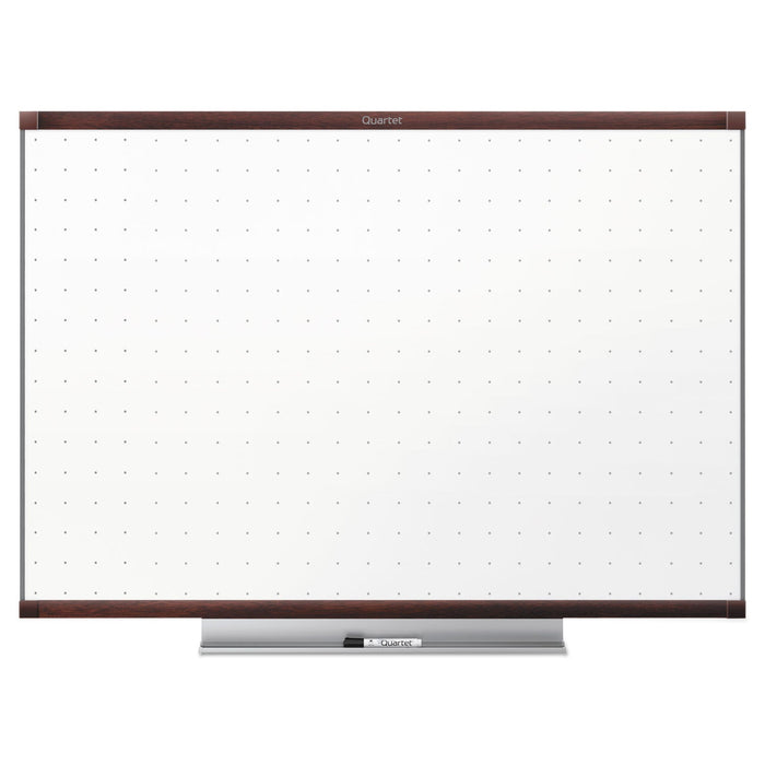 Quartet Prestige 2 Total Erase Whiteboard, 72 x 48, Mahogany Color Frame