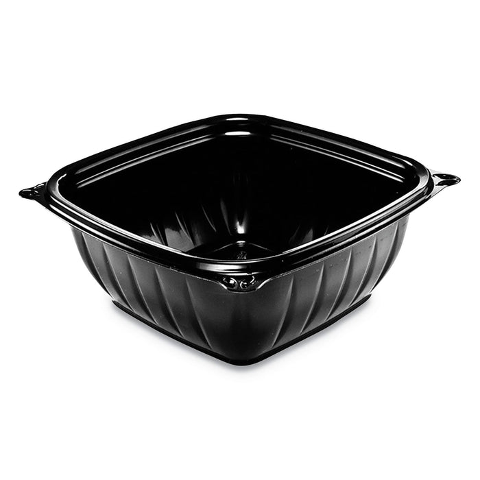 Dart PresentaBowls Pro Black Square Bowls, 12 oz, 5 x 5 x 2, Black, Plastic, 63/Bag, 8 Bags/Carton