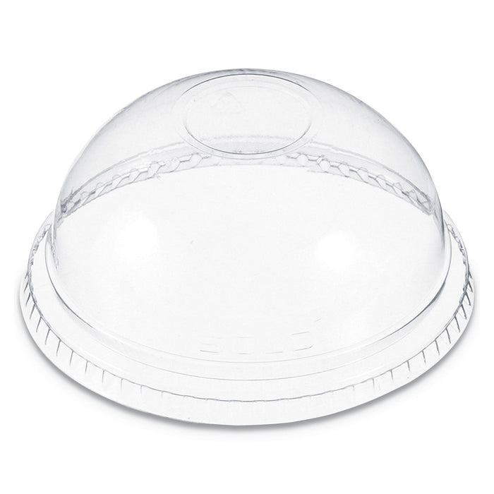 Dart Plastic Dome Lid, No-Hole, Fits 9 oz to 22 oz Cups, Clear, 100/Sleeve, 10 Sleeves/Carton