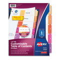 Avery Customizable TOC Ready Index Multicolor Tab Dividers, 5-Tab, 1 to 5, 11 x 8.5, White, Traditional Color Tabs, 1 Set