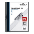 Durable DuraClip Report Cover, Clip Fastener, 8.5 x 11,  Clear/Graphite, 25/Box
