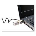 Kensington Portable Combination Laptop Lock, 6 ft Carbon Strengthened Steel Cable, Gray