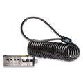 Kensington Portable Combination Laptop Lock, 6 ft Carbon Strengthened Steel Cable, Gray