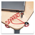 Kensington Portable Combination Laptop Lock, 6 ft Carbon Strengthened Steel Cable, Red