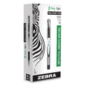 Zebra Z-Grip Flight Ballpoint Pen, Stick, Bold 1.2 mm, Black Ink, White/Black Fashion Accents Barrel, 12/Pack
