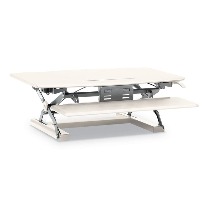 HON Coordinate Portable Desktop Riser, 35.04" x 31.1" x 5" to 16.54", White
