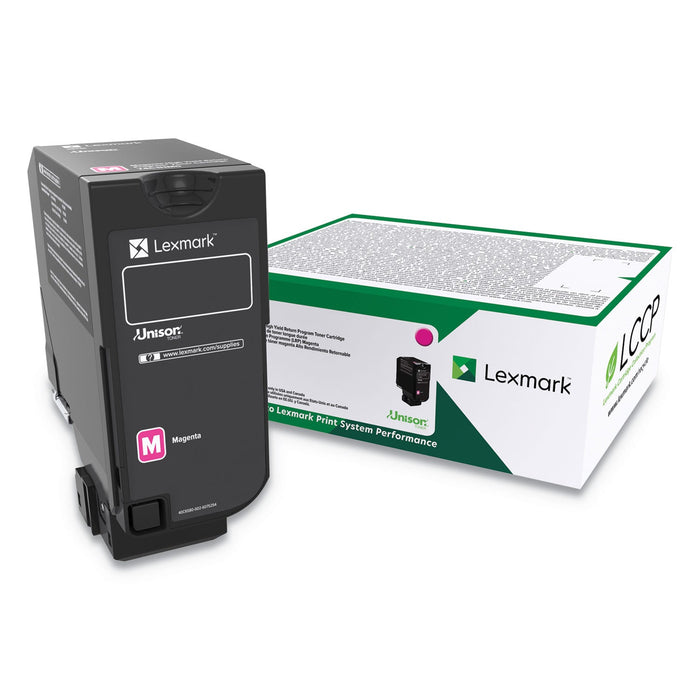 Lexmark 74C0HMG High-Yield Toner, 12,000 Page-Yield, Magenta