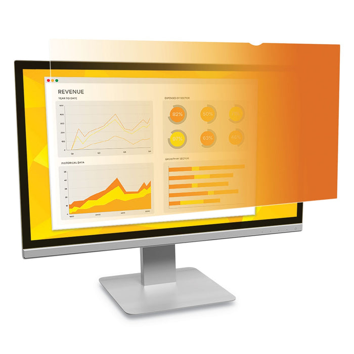 3M Gold Frameless Privacy Filter For 21.5" Widescreen Monitor, 16:9 Aspect Ratio