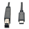 Tripp Lite USB 3.1 Gen 1 (5 Gbps) Cable, USB Type-C (USB-C) to USB 3.0 Type-B (M/M), 3 ft, Black