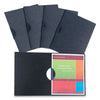 C-Line Modern Metallic Executive Style Report Cover, Swing Clip, 8.5 x 11, Black/Black, 5/Pack