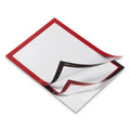 Durable DURAFRAME Sign Holder, 8.5 x 11, Red Frame, 2/Pack