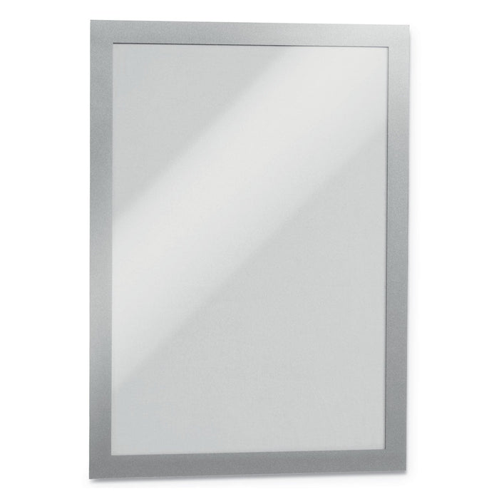 Durable DURAFRAME Sign Holder, 8.5 x 11, Silver Frame, 2/Pack