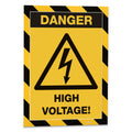 Durable DURAFRAME Security Magnetic Sign Holder, 8.5 x 11, Yellow/Black Frame, 2/Pack