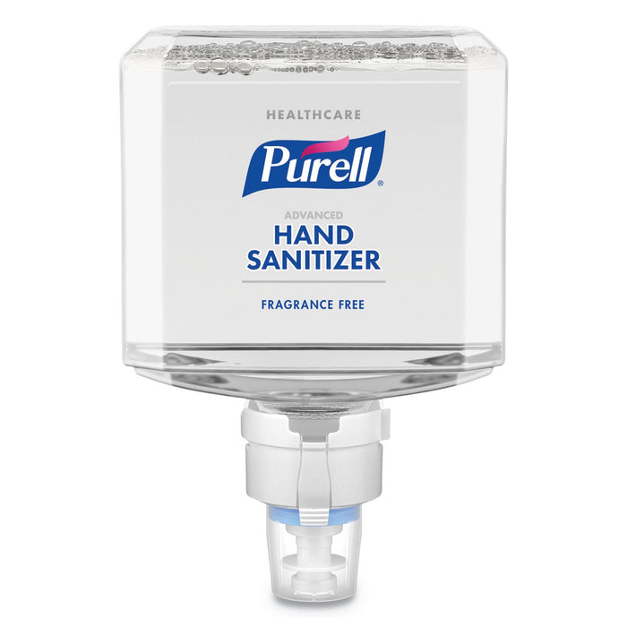 PURELL Advanced Hand Sanitizer Gentle and Free Foam, 1,200 mL Refill, Fragrance-Free, For ES8 Dispensers, 2/Carton