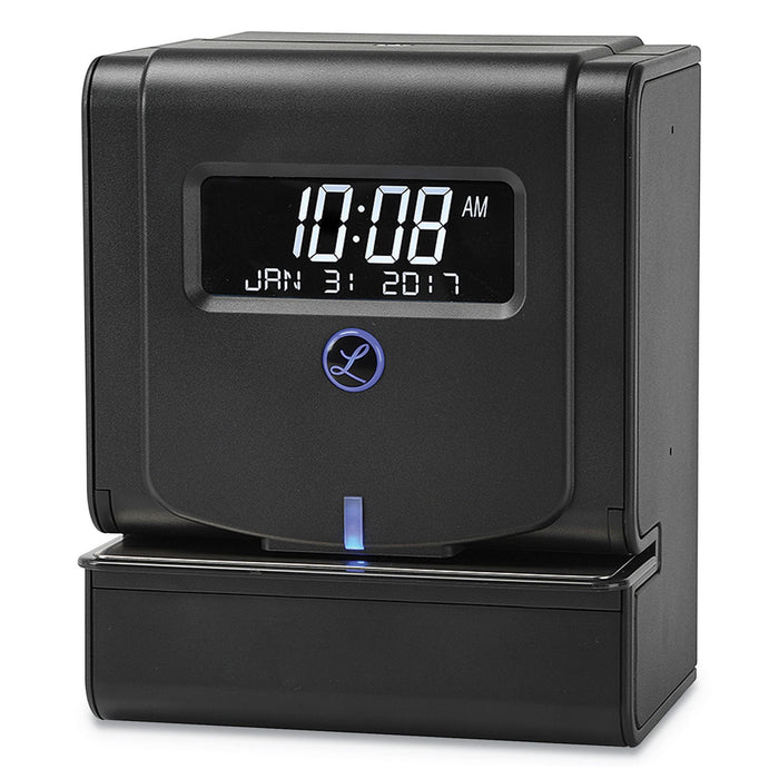 Lathem Heavy-Duty Thermal Time Clock, Digital Display, Charcoal
