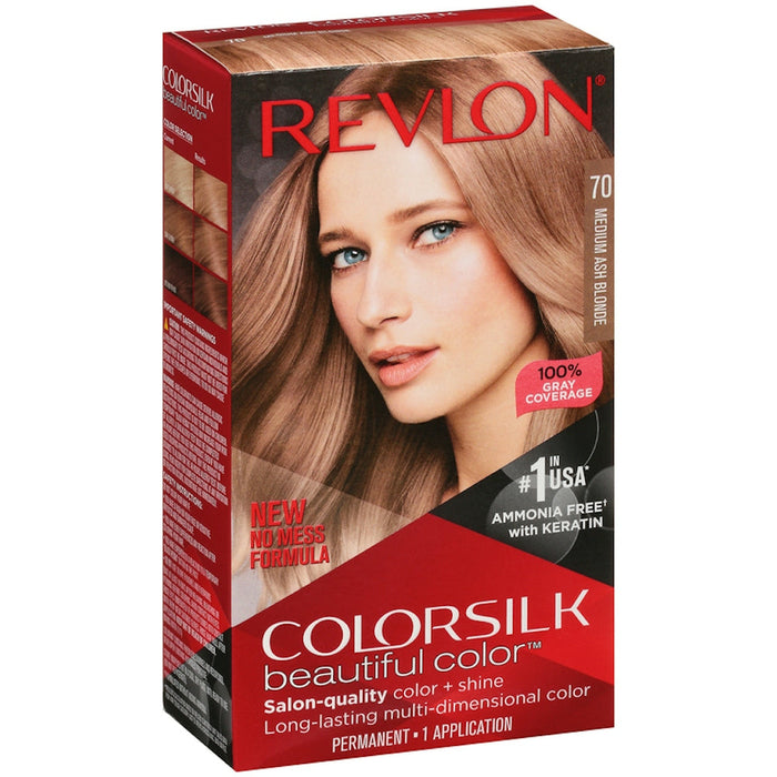 Revlon Colorsilk Beautiful Color Medium Ash Blonde 70 Permanent Hair Color 1 Ea by Pasteur Pharmacy