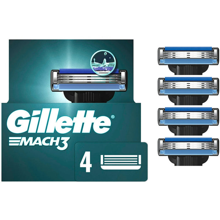 Gillette Mach3 Men's 3-Blade Razor Blades Refills Cartridges by Pasteur Pharmacy