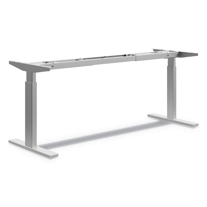 HON Coordinate Height-Adjustable Base, 72w x 24d x 25.5 to 45.25h, Nickel