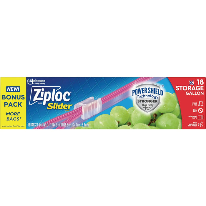 Ziploc Slider Bags, Storage, Gallon, Bonus Pack by Pasteur Pharmacy